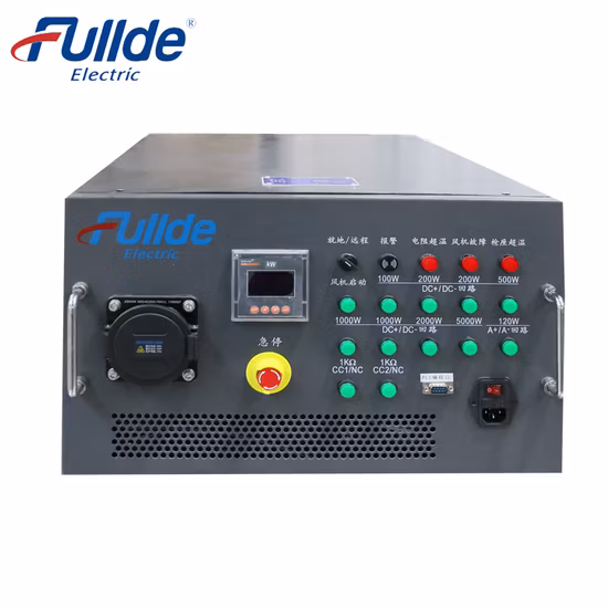 Controllo manuale/automatico raffreddato ad aria CA/CC Centro dati a ciclo di lavoro continuo IP23 Banco di carico resistivo montato su rack da 6 kW